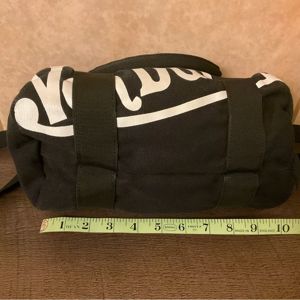 Von Dutch Y2K Black and White Duffel Bag Mini Crossbody Cylinder round tote - Picture 6 of 13